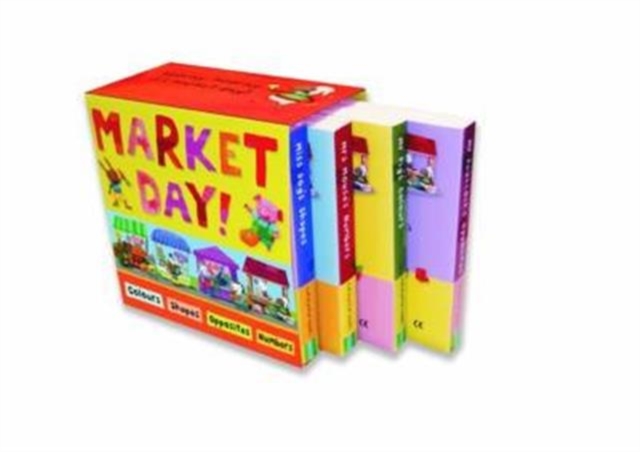 Market Day : "Mrs Mouse's Numbers", "Mr Peacock's Opposites", "Miss Dog's Shapes", "Mr Pig's Colours", Hardback Book