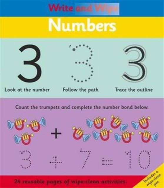 Write and Wipe: Numbers, Spiral bound Book