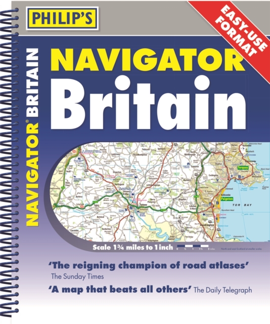 Philip's Navigator Britain Easy Use Format, Spiral bound Book