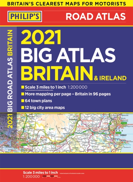 2021 Philip's Big Road Atlas Britain and Ireland : (A3 Paperback), Paperback / softback Book
