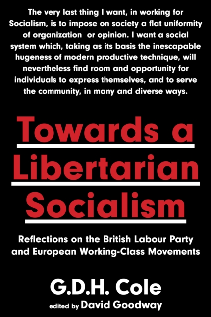 Towards A Libertarian Socialism : Reflections on the British Labour Party and European Working-Class Movements, EPUB eBook