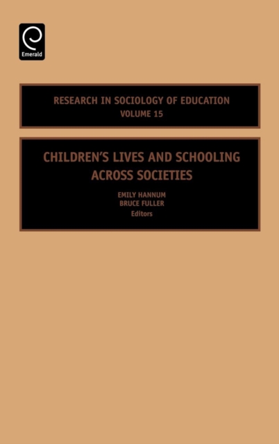 Children's Lives and Schooling across Societies, PDF eBook