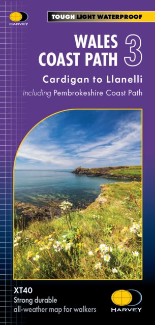Wales Coast Path 3 : Cardigan to Llanelli including Pembrokeshire Coast Path, Sheet map, folded Book