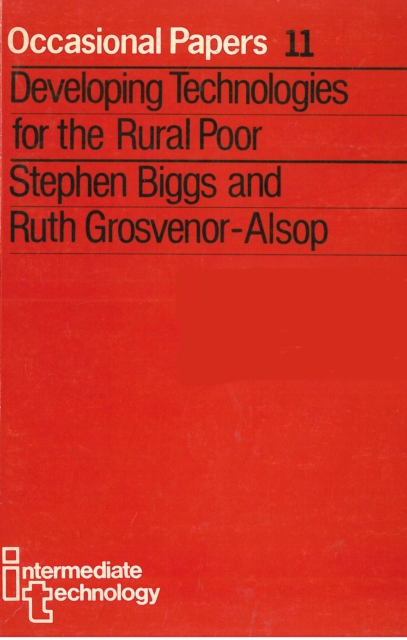 Developing Technologies for the Rural Poor, Paperback / softback Book