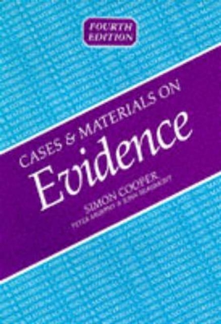 Cases and Materials on Evidence, Paperback / softback Book