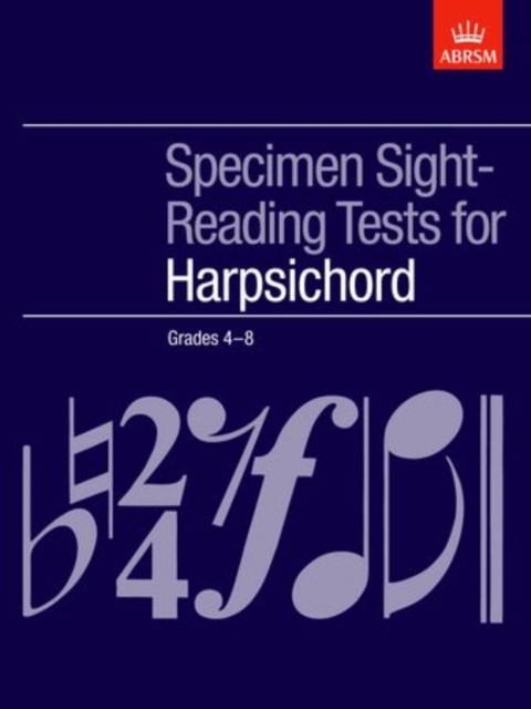 Specimen Sight-Reading Tests for Harpsichord, Grades 4-8, Sheet music Book