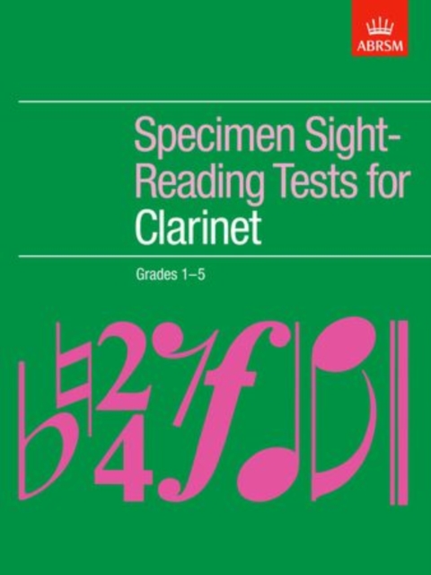 Specimen Sight-Reading Tests for Clarinet, Grades 1-5, Sheet music Book