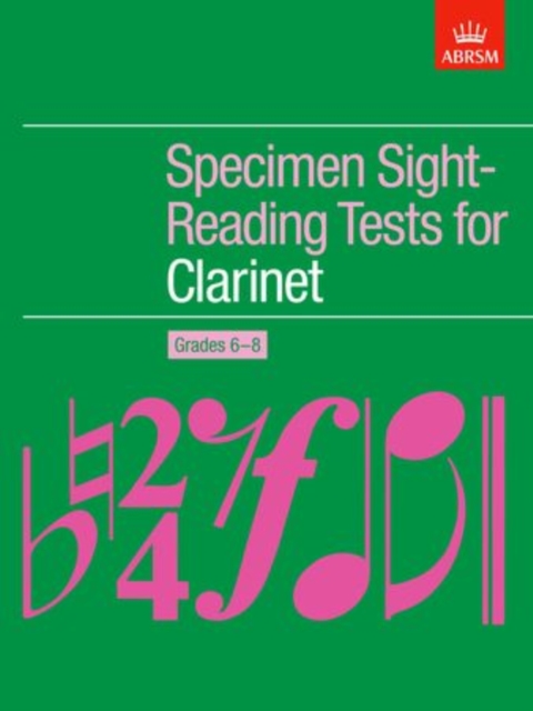 Specimen Sight-Reading Tests for Clarinet, Grades 6-8, Sheet music Book