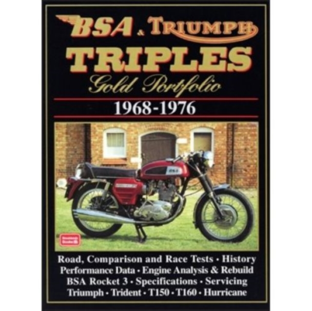 BSA and Triumph Triples Gold Portfolio, 1968-76, Paperback / softback Book