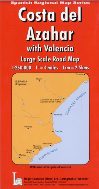 Costa Del Azahar and Valencia, Sheet map, folded Book