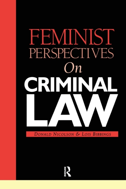 Feminist Perspectives on Criminal Law, Paperback / softback Book