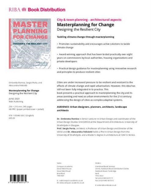 Masterplanning for Change : Designing the Resilient City, Hardback Book