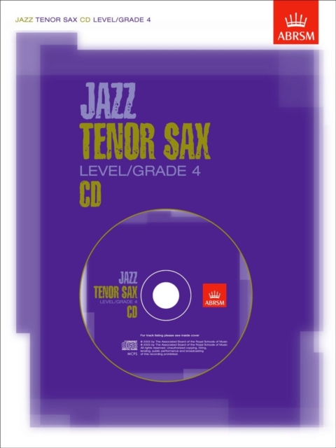 Jazz Tenor Sax CD Level/Grade 4, CD-Audio Book