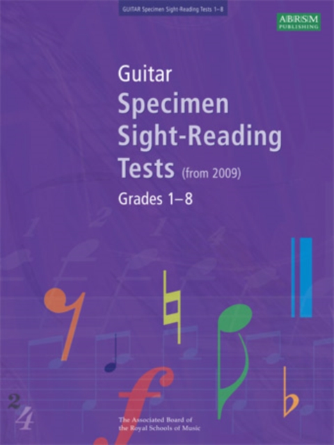 Guitar Specimen Sight-Reading Tests, Grades 1-8, Sheet music Book