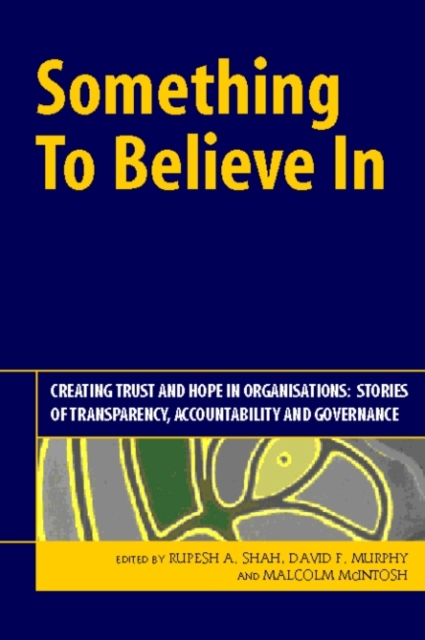 Something to Believe In : Creating Trust and Hope in Organisations: Stories of Transparency, Accountability and Governance, Paperback / softback Book