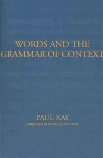 Words and the Grammar of Context, Paperback Book