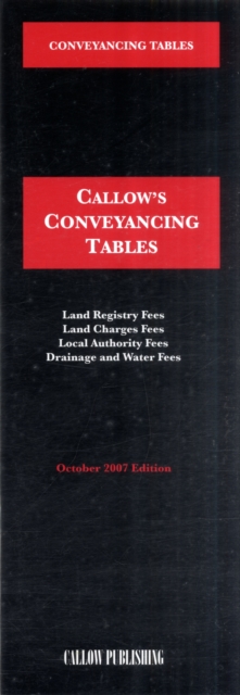 Conveyancing Tables, Paperback Book