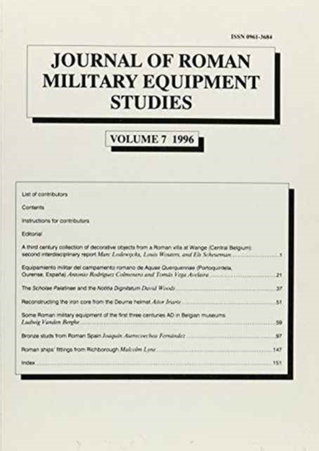 Journal of Roman Military Equipment Studies 7, 1996, Paperback / softback Book