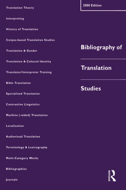 Bibliography of Translation Studies: 2000, Paperback / softback Book