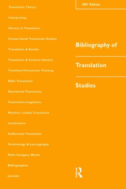 Bibliography of Translation Studies: 2001, Paperback / softback Book