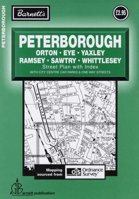 Peterborough Street Plan, Sheet map, folded Book