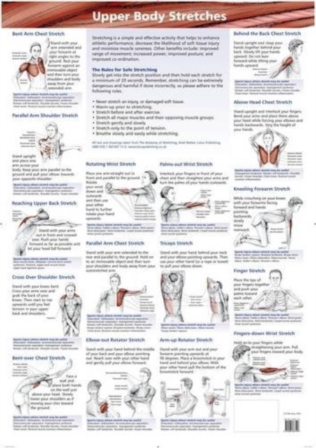 Stretching Charts (Lower Body, Upper Body, Neck, Back and Core), Poster Book