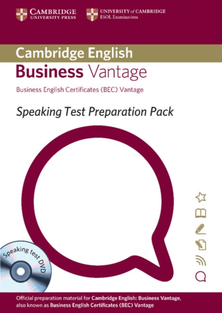 Speaking Test Preparation Pack for BEC Vantage Paperback with DVD, Mixed media product Book