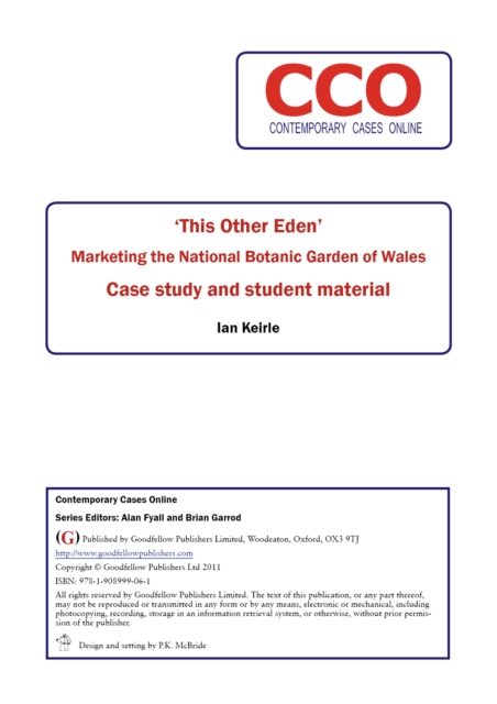 'This Other Eden': Marketing the National Botanic Garden of Wales, PDF eBook