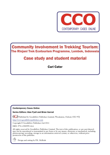 Community Involvement in Trekking Tourism: The Rinjani Trek Ecotoourism Programme, Lombok, Indonesia, PDF eBook