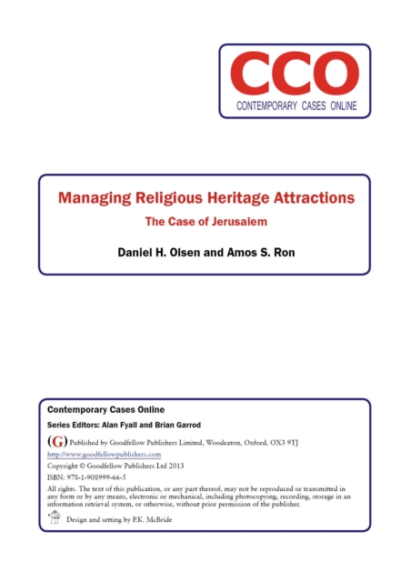 Managing Religious Heritage Attractions: The Case of Jerusalem, PDF eBook
