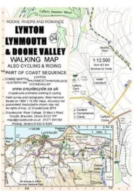 Lynton Lynmouth & Doone Valley Walking Map, Sheet map, folded Book