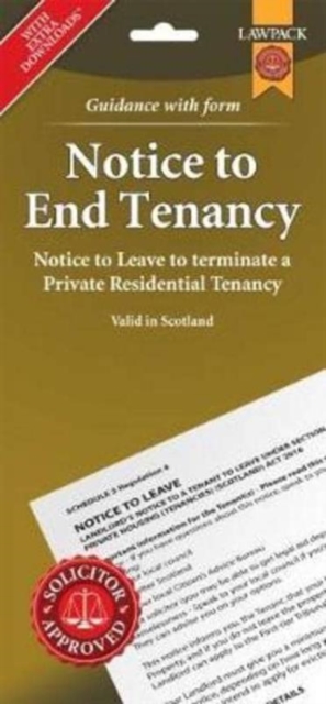 Notice to End Tenancy in Scotland : Notice to Leave to terminate a  Private Residential Tenancy, Paperback / softback Book