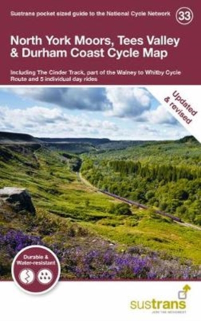 North York Moors, Tees Valley & Durham Coast Cycle Map : Including The Cinder Track, part of the Walney to Whitby Cycle Route and 5 Individual day rides, Sheet map, folded Book
