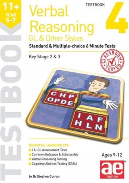 11+ Verbal Reasoning Year 5-7 GL & Other Styles Testbook 4 : Standard & Multiple-choice 6 Minute Tests, Paperback / softback Book