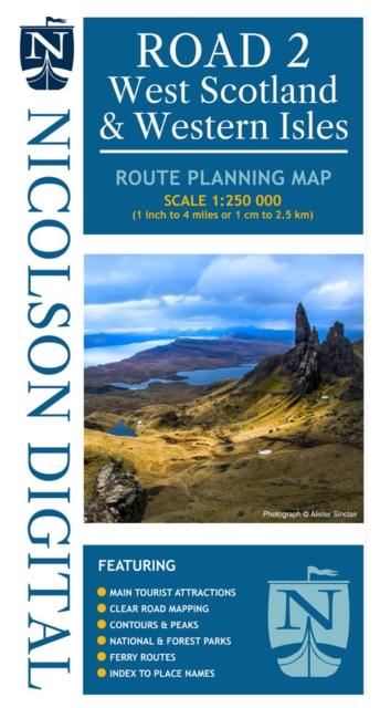 Nicolson Road 2, West Scotland & The Western Isles, Sheet map, folded Book