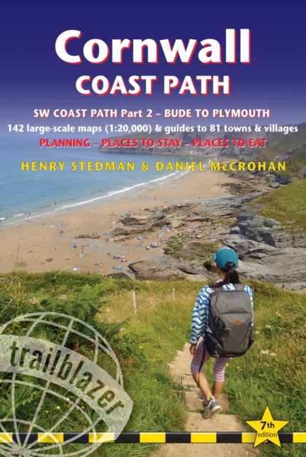 Cornwall Coast Path Trailblazer walking guide : Part 2 - Bude to Plymouth, Paperback / softback Book