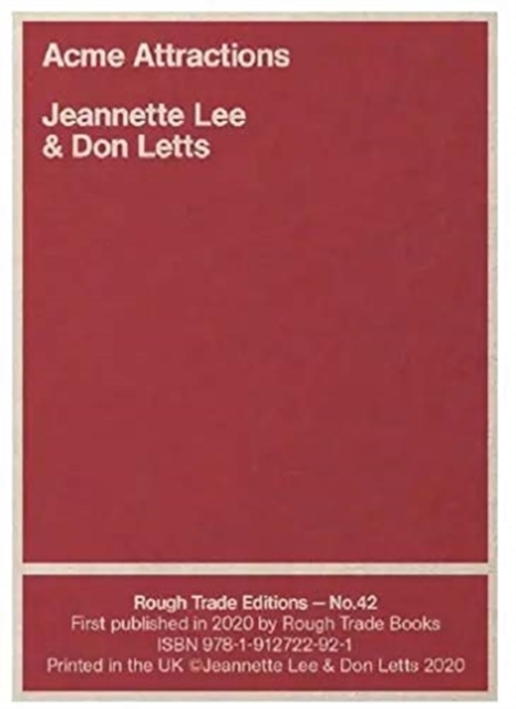 Acme Attractions - Jeannette Lee & Don Letts (RT#42), Paperback / softback Book