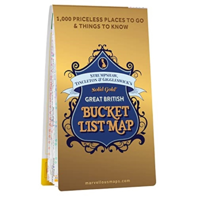 ST&G's Solid Gold Great British Bucket List Map, Sheet map, folded Book