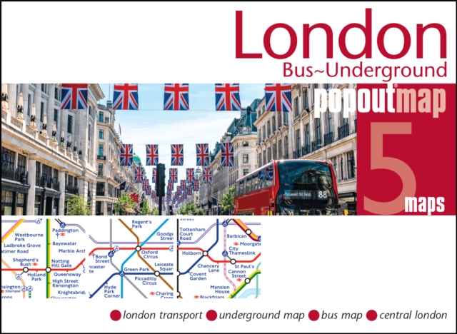 London Bus and Underground PopOut Map, Sheet map, folded Book