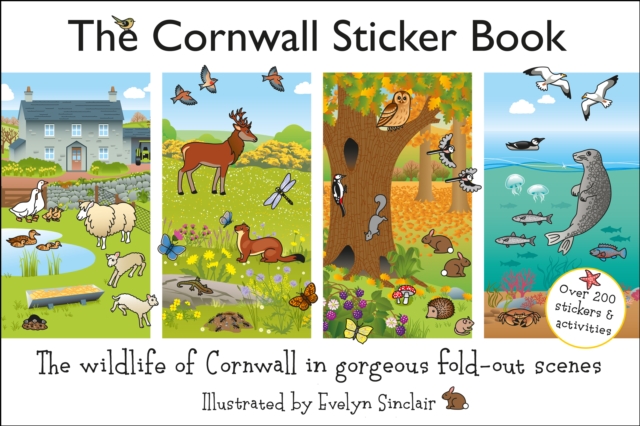 The Cornwall Sticker Book : The Wildlife of Cornwall in gorgeous fold-out scenes, Paperback / softback Book