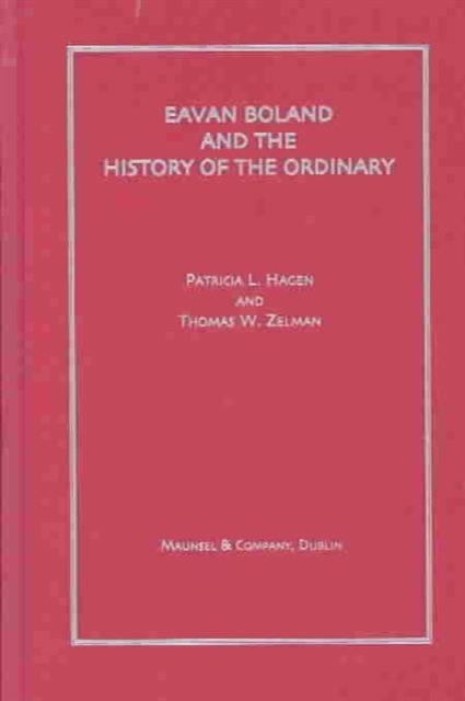 Eavan Boland : A Critical Study, Hardback Book