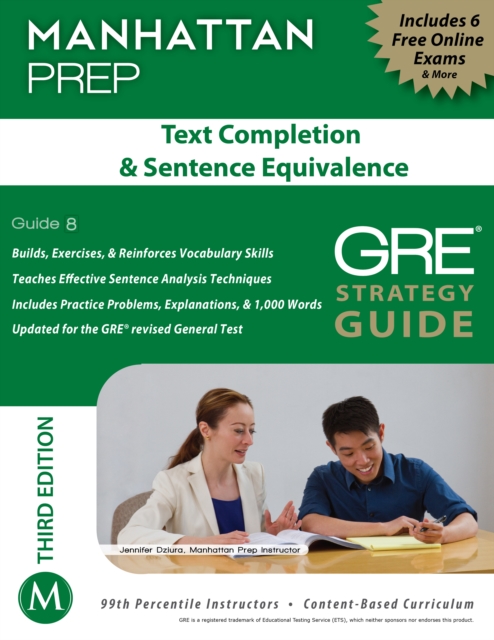 Text Completion & Sentence Equivalence GRE Strategy Guide, Paperback Book