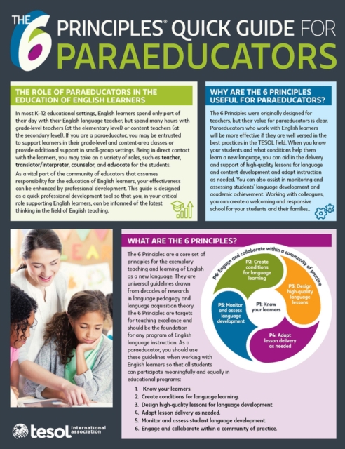 The 6 Principles (R) Quick Guide for Paraeducators, Paperback / softback Book