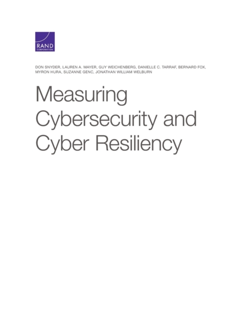 Measuring Cybersecurity and Cyber Resiliency, Paperback / softback Book