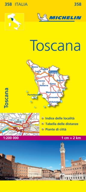 Toscana - Michelin Local Map 358 : Map, Sheet map, folded Book