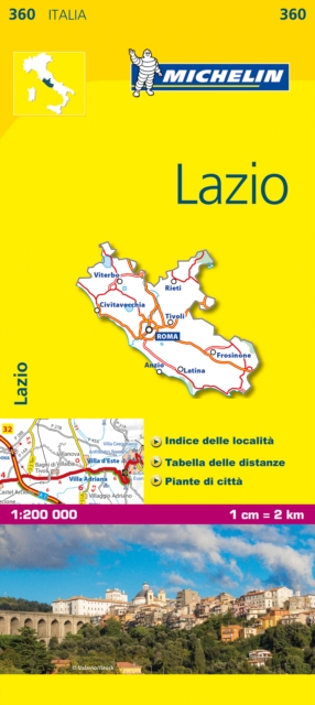 Lazio - Michelin Local Map 360 : Map, Sheet map Book