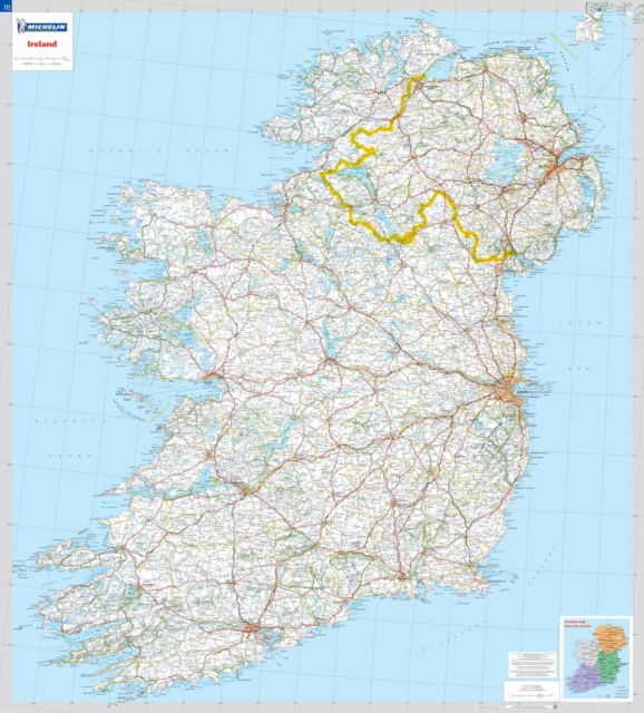 Ireland - Michelin rolled & tubed wall map Encapsulated : Wall Map, Sheet map Book