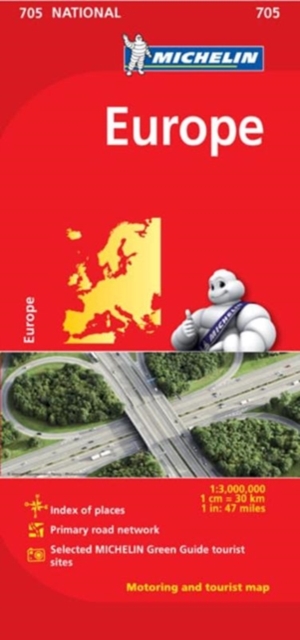 Europe - Michelin National Map 705, Sheet map, folded Book