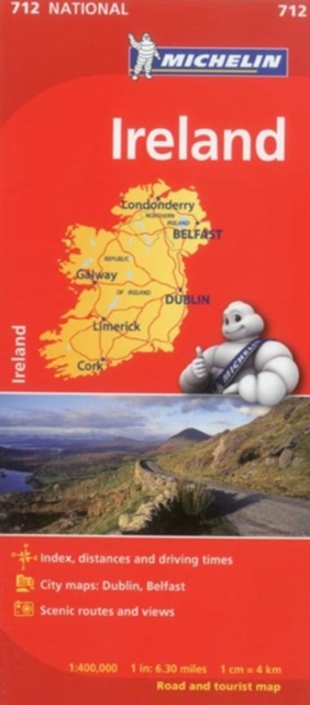Ireland - Michelin National Map 712, Sheet map, folded Book