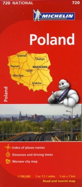 Poland - Michelin National Map 720, Sheet map, folded Book